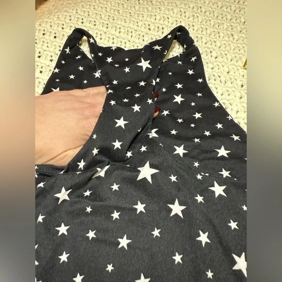 Gaze Star Print Sleeveless Bodysuit XS | Black & White | Snap Closure - Picture 11 of 11